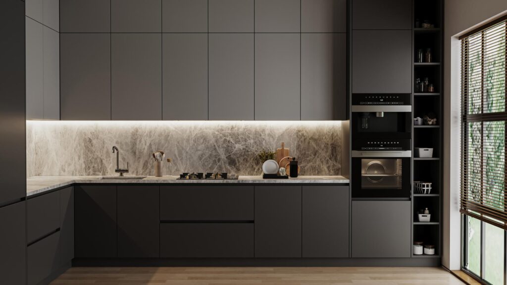 modern dark grey kitchen interior 3d rendering 180507 1236