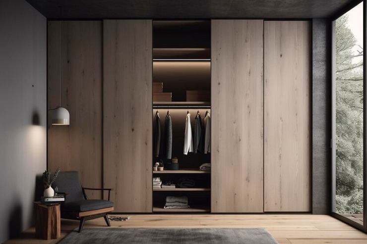 photo minimalist wardrobe with sliding doors minimal handles 933496 38817